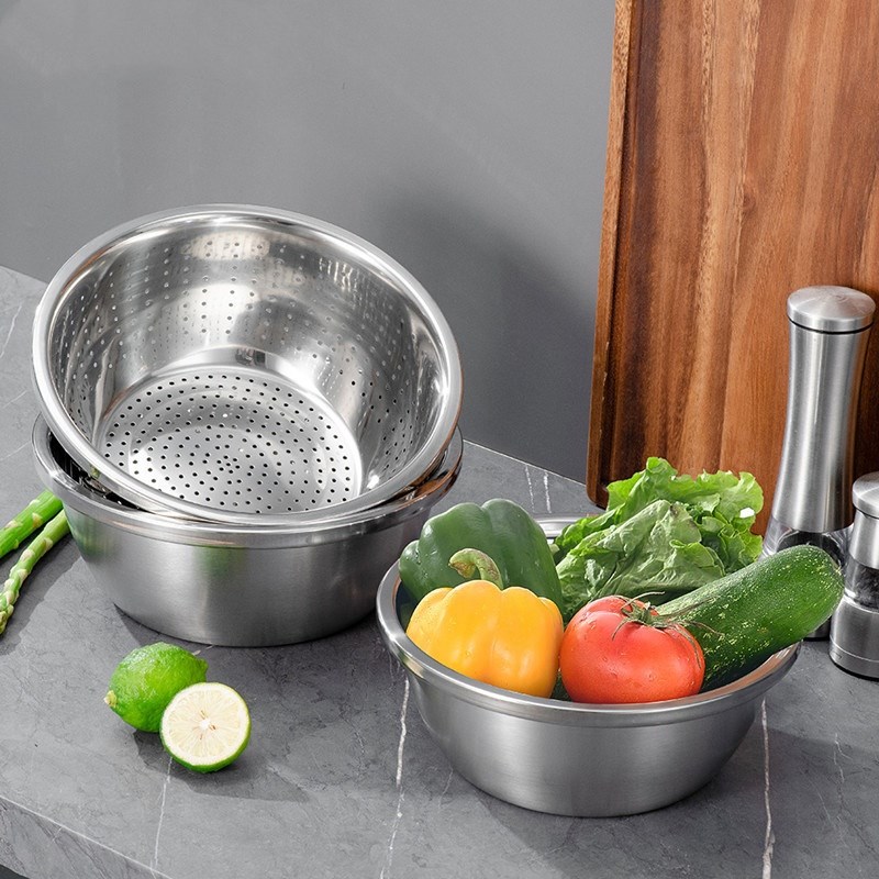 304不锈钢盆大反边调料缸家用面盆打蛋汤盆洗菜沥水盆淘米盆