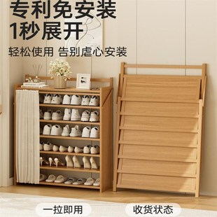 鞋 柜 架多层家用门口入户门小窄折叠简易收纳免安装 防尘租房新款