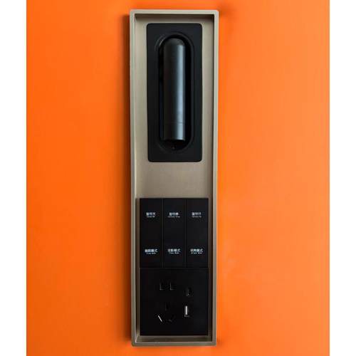 酒店家装软包床屏床头开关插座铝合金喷砂一体成型金属底板装饰框