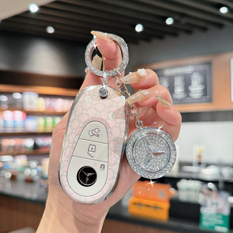 适用2024款c260l钥匙套c200l车e300l壳s450l扣glc300l新EQE女