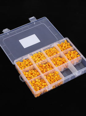 黄色EC号码管盒装数字0-9字母网线电线标识pvc套管0.5-16平方尼龙