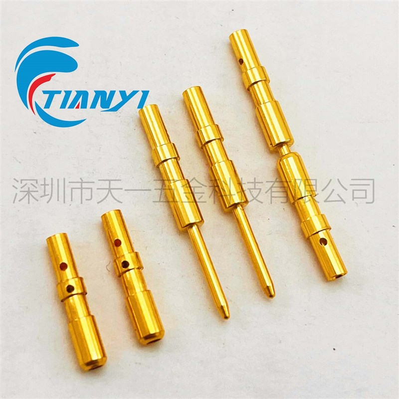 定制加工冷压镀金连接器3U车针免焊DB9/DB15插针插孔测试针实心针