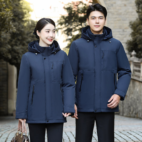 冬季加厚棉服工作服定制logo