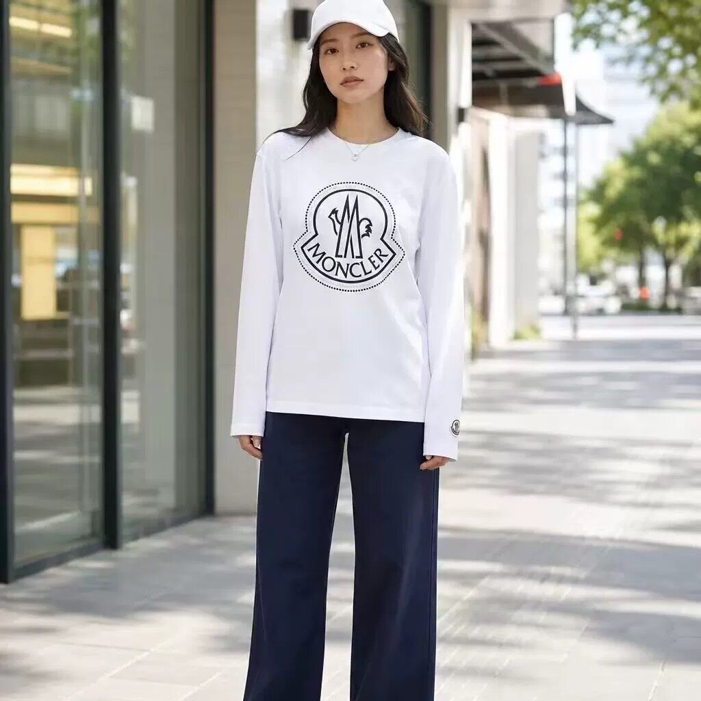 2026秋冬新款印花字母纯棉宽松圆领长袖休闲百搭T恤男女情侣装
