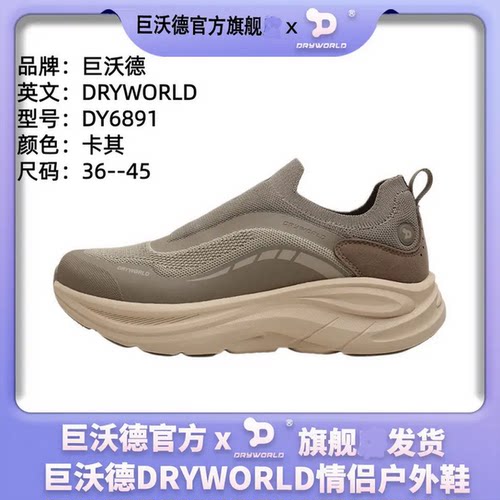 正品DRYWORLD加拿大巨沃德官方旗舰运动鞋网面透气一脚蹬休闲男鞋