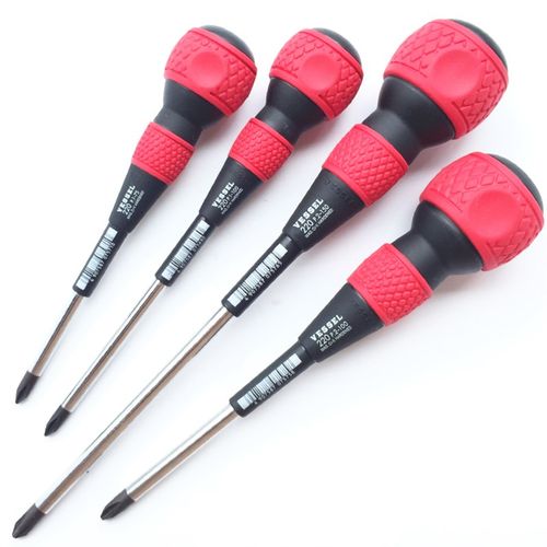 日本VESSEL威威220螺丝刀进口葫芦柄螺丝批十字一字电工改锥起子