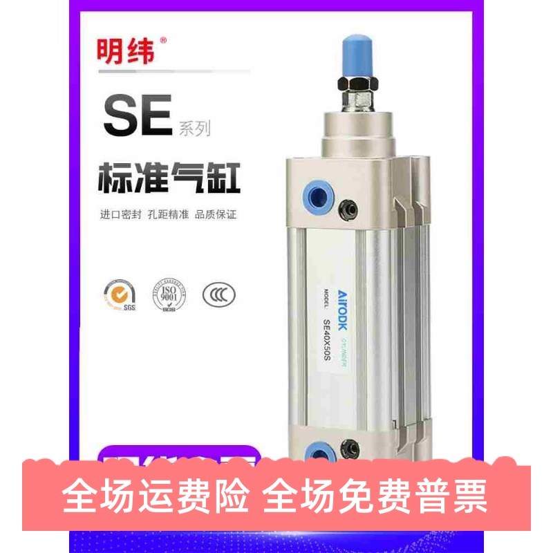 气缸标准气缸SE32/40/50/63X25X50X75X100X150X200X250X300X500