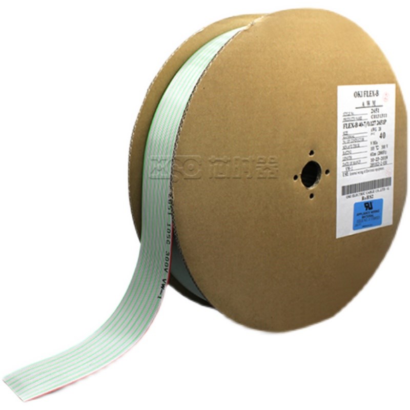 OKI红绿灰分离彩排线热压排线原装进口1.27mm 64P IDC2.54mm