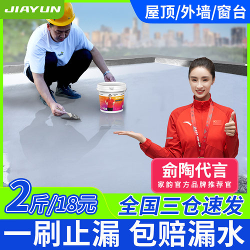 屋顶防水补漏涂料卷材楼顶屋顶平房裂缝堵漏王漏水液体材料防漏胶