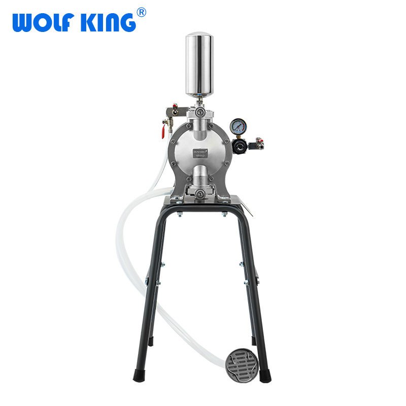 WOLF KING不锈钢S-11气动隔膜泵S-21泵浦/油漆泵/喷漆泵 双隔膜泵