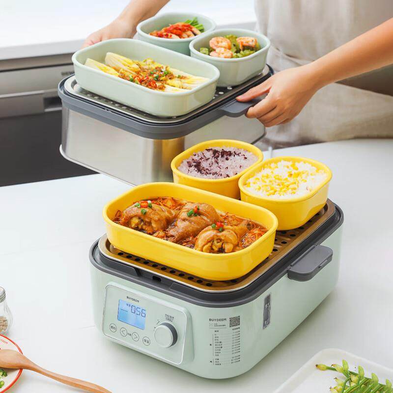 北学鼎碗猪猪猪猪饭盒碗多功能锅陶瓷蒸生便当上班饭族大容量盒可