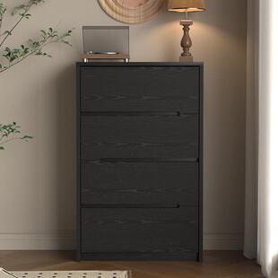 实木超薄斗柜30cm深储物收纳床尾柜落地置物柜客厅靠墙抽屉餐边柜