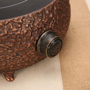 纯铜金属外壳电陶炉茶炉紫铜铸造煮茶器模拟炭火炉风炉烧水炉茶具