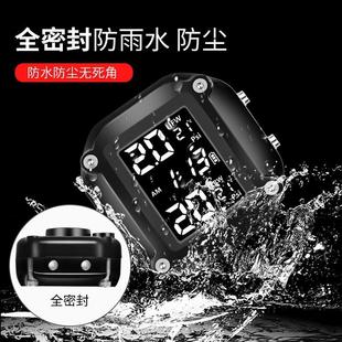 摩托车压监测器tpms车电动车电胎监瓶车防水无机M5线外置胎压测仪