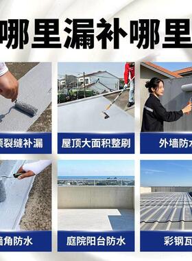 沃特浦防水涂料屋顶防水胶水楼顶外墙裂缝漏水渗水屋顶防漏水材料