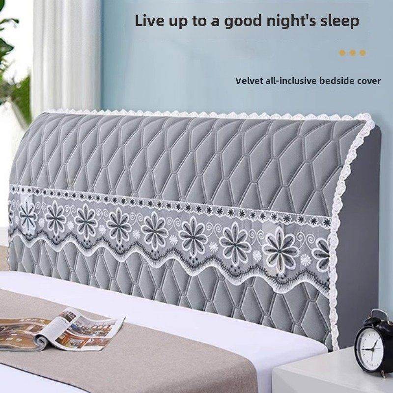 家居全包床罩绗缝加厚软袋中式和欧式简单靠背皮革木床防尘套保护