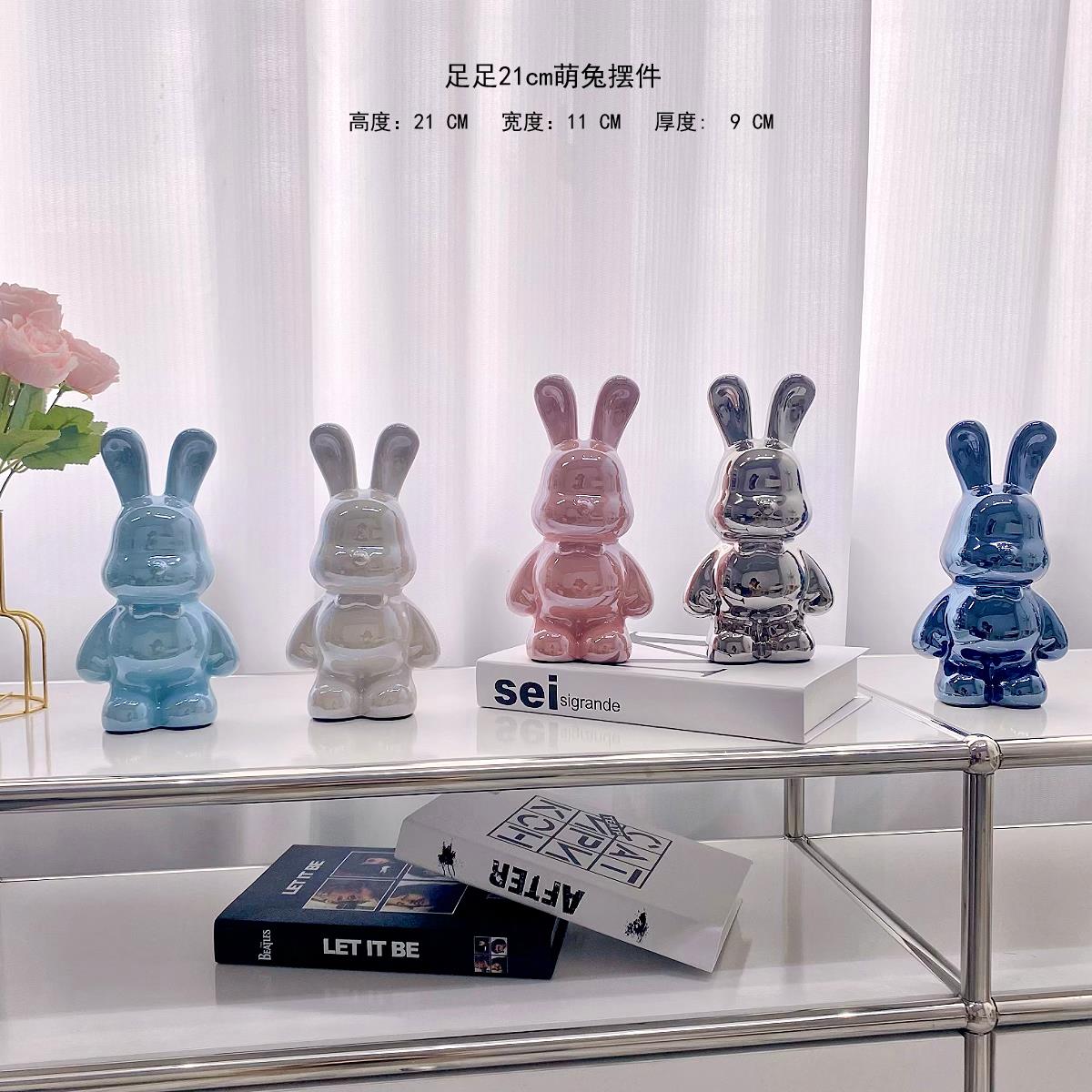 可爱治愈系ins风迷你兔子萌兔桌面公仔装饰品摆件毕业礼物送女生