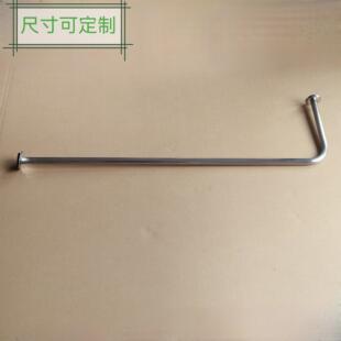 可定制酒店不锈钢拉丝银挂衣杆L型挂衣架上墙顶装 客房小型衣帽架