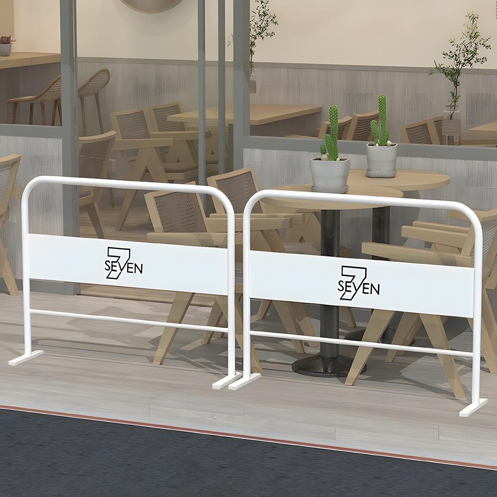 户外金属围挡商铺门口防停车栅栏奶茶店外摆围栏隔断广告护栏定制