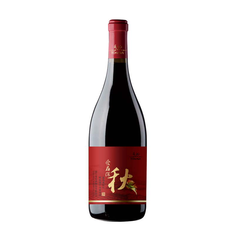 通化旗舰店 爱在深秋北冰红晚收甜红12.5度740ml礼盒装婚宴用酒
