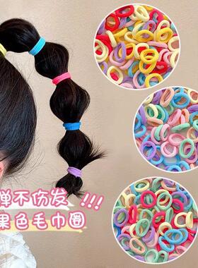 彩色粗头绳皮筋女扎头发高弹力耐用高马尾发绳不伤发发圈女生头饰