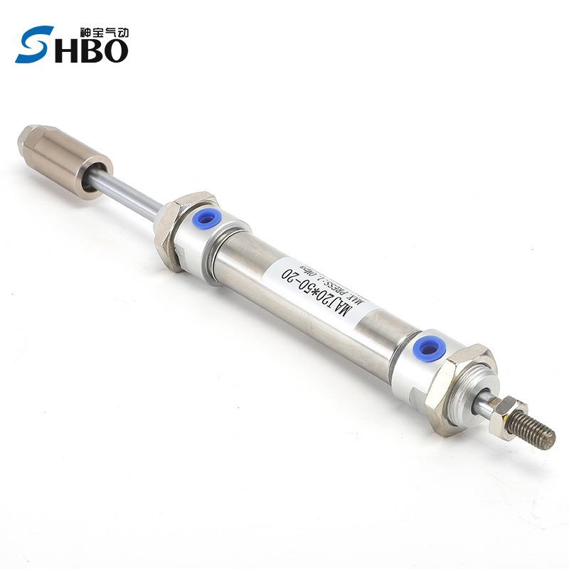 不锈钢行程可调迷你气缸MAJ16/20/25/32/40*X25X50X75X100-25-50S