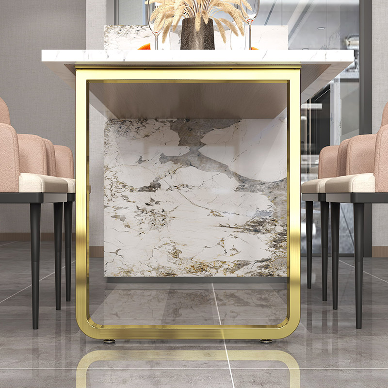 金属拉丝桌腿支架餐桌脚书桌茶几桌架吧台单边支撑柱定制