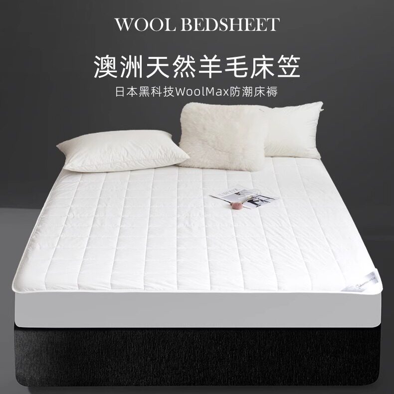 斯得福澳洲羊毛床笠加厚保暖床褥子软垫床垫水洗