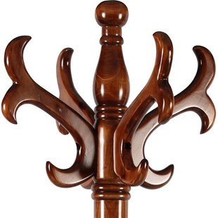 实木衣帽架欧式家用酒店客房卧室客厅落地创意大理石底盘挂衣架子