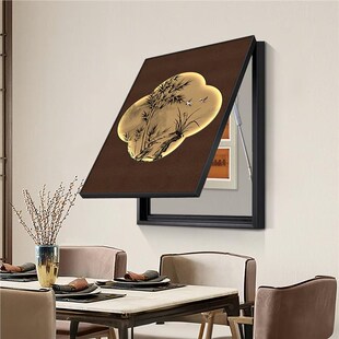 中古风竖款电表箱装饰画竹子新电闸配电箱遮挡挂画宋代美学