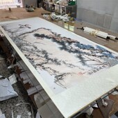 名家写意水墨画国画微喷复制装 潘天寿 记写雁荡山 饰画临摹学习