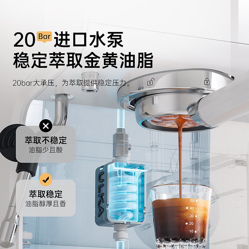 赛普达咖啡小型美意式一体蒸汽奶咖拉研磨豆