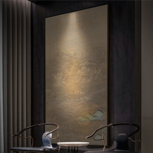 金属蚀刻新现代挂画酒店大堂巨幅壁画端艺术挂画