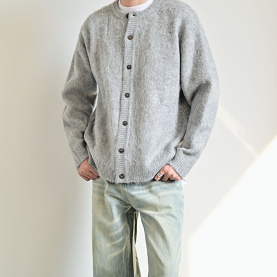 233UNIT美式复古慵懒风开衫毛衣