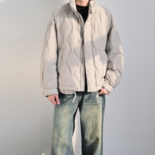 233UNIT男士立领高质感绗缝羽绒服男宽松百搭廓形保暖外套冬季潮