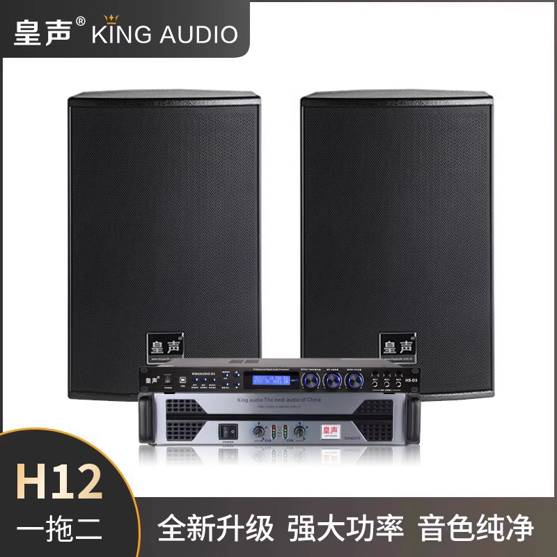 皇声 H12一拖二音箱套装 高端专业KTV酒吧卡拉OK舞台演出音响套装