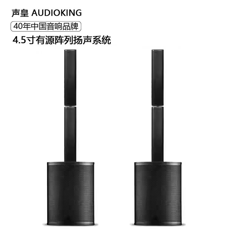 声皇AudioKing 4.5寸音柱音响有源低音炮舞台演出会议会所音箱