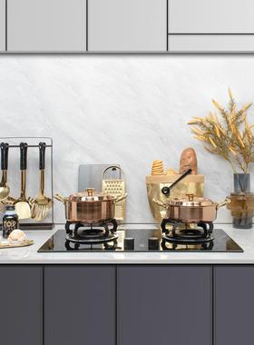 样板房间厨房装饰品橱柜锅具展厅饰品组合现代轻奢家居软装摆件