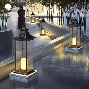 太阳能庭院灯户外草坪灯可移动防水蜡烛灯园林室外草地灯花园景观