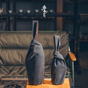 学古 手提便携茶具旅行车载收纳 传家壶 便携布袋