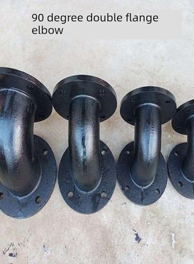 90度双法兰弯头6kg Dn50弯头Pn6国家标准Dn100铸铁直销排污泵出口