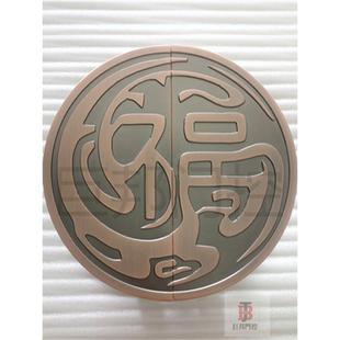 中式半圆把手包厢门实木门无框门玻璃门拉手定制LOGO仿古铜色把手