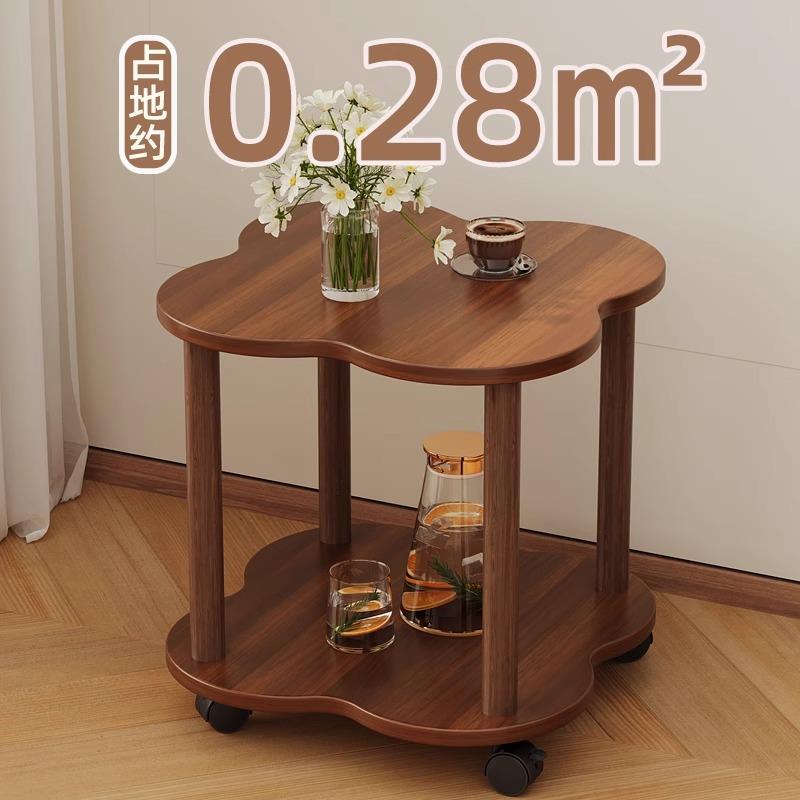 复古小桌子边几可移动小圆桌茶几客厅家用小户型简约床头柜置物架