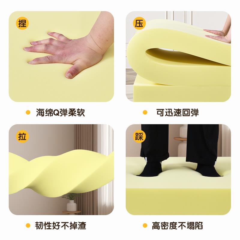 5d高密度沙发海绵垫实木沙发坐垫靠垫一体四季通用防塌陷软垫子
