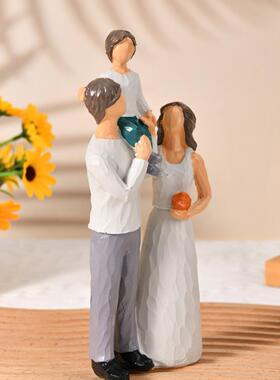 跨境一家人雕像装饰品家居装饰礼物树脂工艺品摆件情人节篮球元素