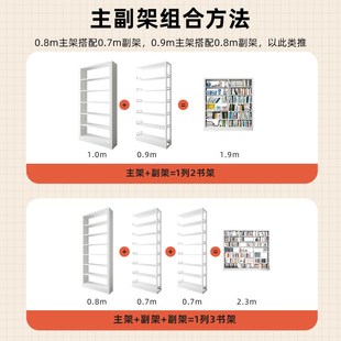 家用图书馆钢制落地儿童小书架宝宝绘本架玩具收纳架置物架书柜