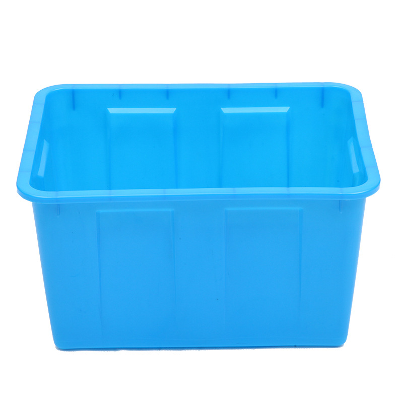 PE蓝色工业70L方形塑料水箱水产养殖箱塑胶方箱服装制衣厂周转箱