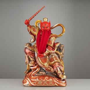 王灵官神像 树脂王天君火神彩绘家用客厅玄关中式工艺品桌面摆件