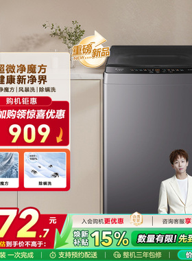 以旧换新补贴海尔leader统帅10.2KG全自动波轮洗衣机租房家用20D1