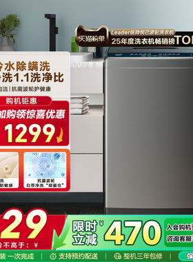 海尔智家Leader/统帅大容量10kg家用全自动波轮洗衣机洗脱一体527